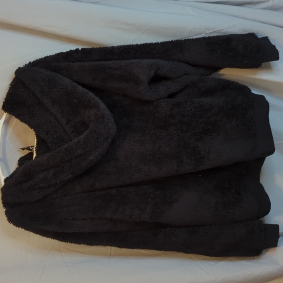 Lukka-lux black plush fleece pullover jacket - Picture 6 of 7